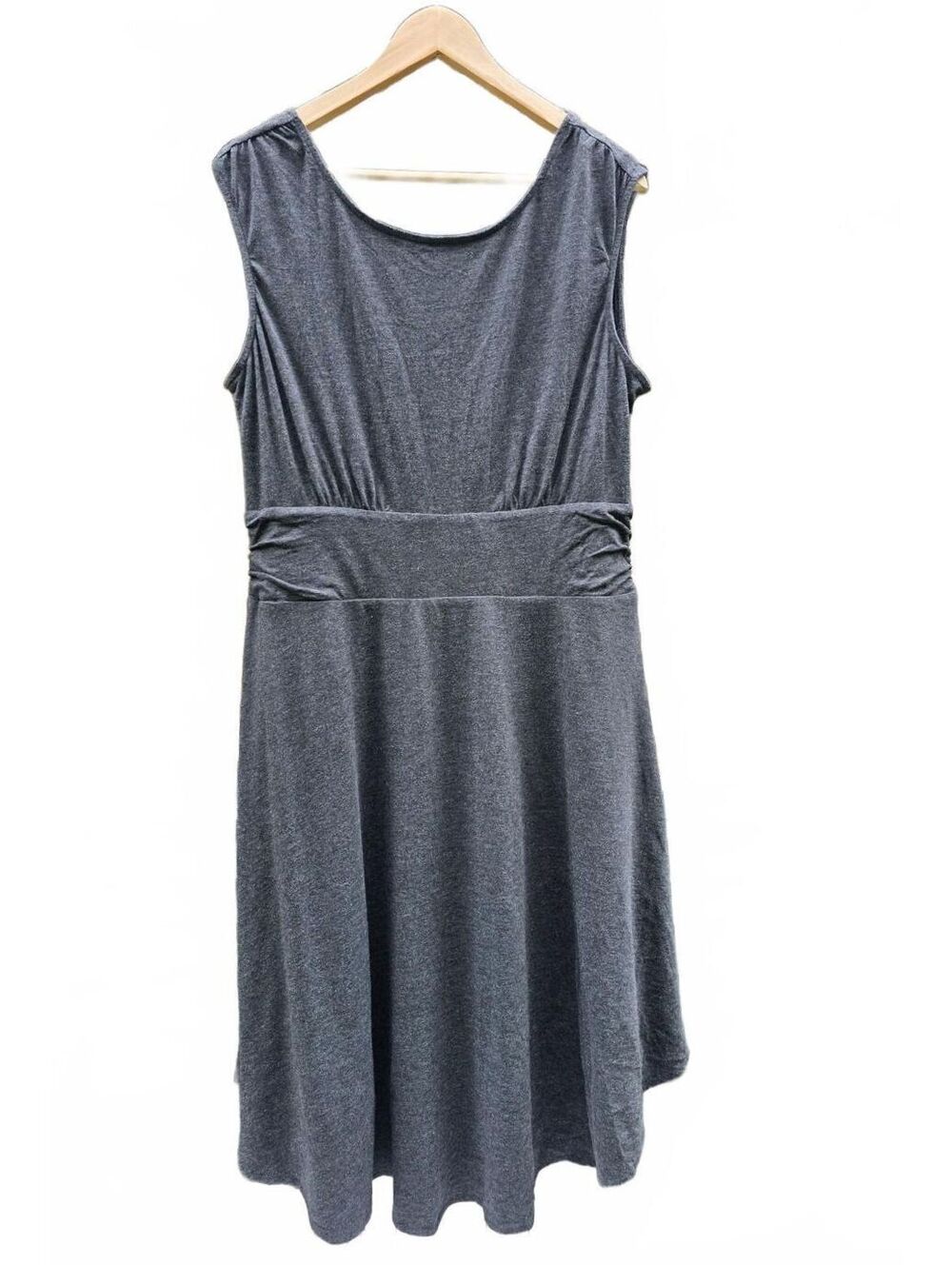 Prana Jola Organic Cotton Fit &  Flair Midi Dress - Charcoal Grey -  XL